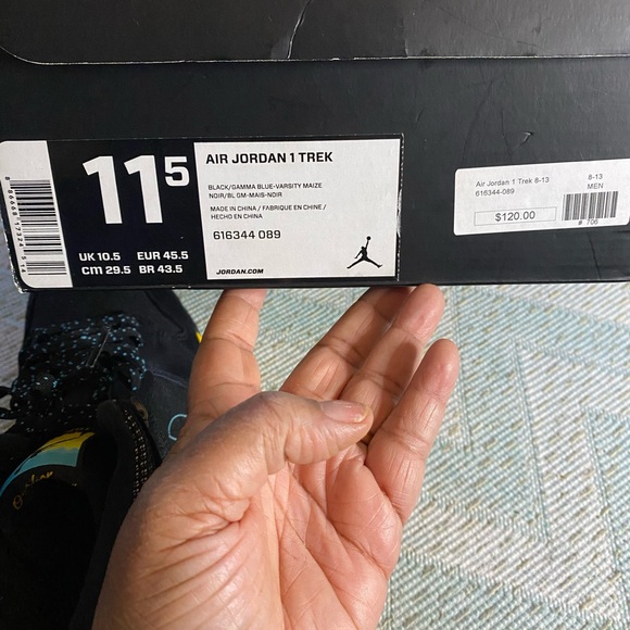 Air Jordan 1 Trek Black /Gamma Blue-Varsity Maize - Picture 9 of 9